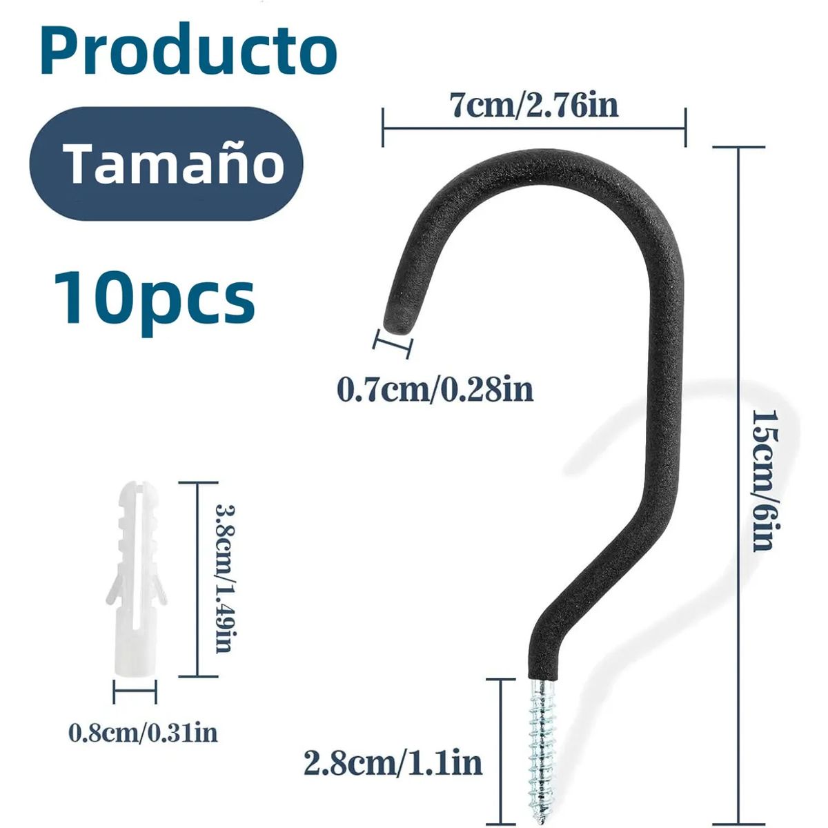 KUANGYE - 10 Pcs Soporte Bicicleta Pared, Ganchos Colgar Bicicletas