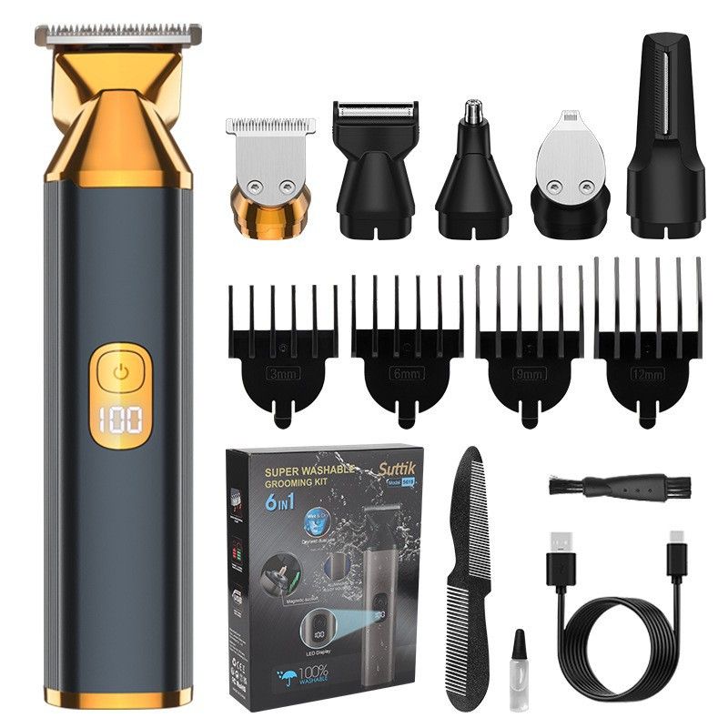 TIOZONEY - Set de afeitado eléctrico 6 en 1
