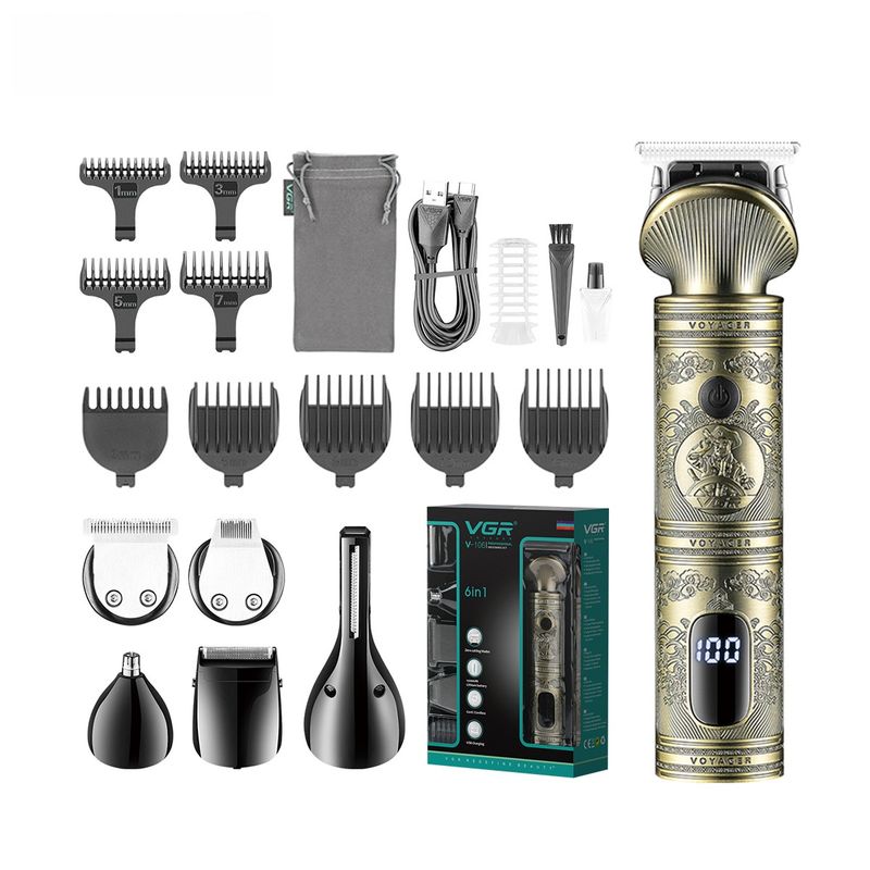 TIOZONEY - Kit de recortadora de barba profesional