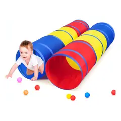 GENERICO - 2pcs Juguete De Juego De Túnel Tricolor De 180cm Para Niños