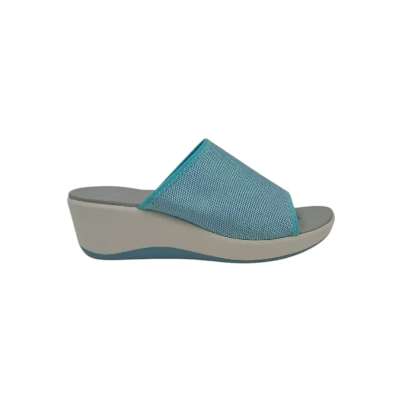 HERIEL - Sandalia Azul Plataforma Mujer
