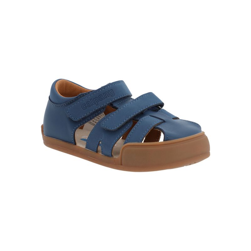 CALPANY - Sandalia Cuero Ergonómica Niño Kentucky Azul CALPANY