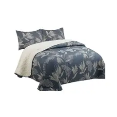 GENERICO - Quilt con sherpa 2 plaza gris