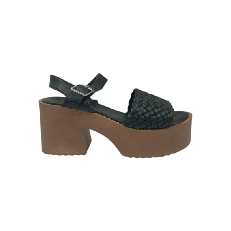 HERIEL - Sandalia Negra Plataforma Mujer