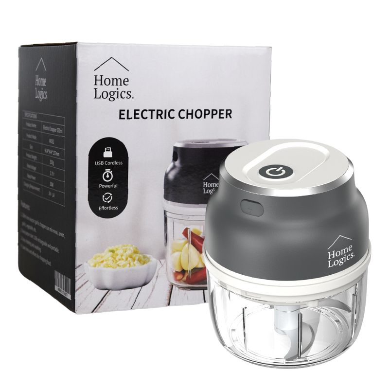HOME LOGICS - Trituradora Picadora Portátil Gris 230ml Home Logics