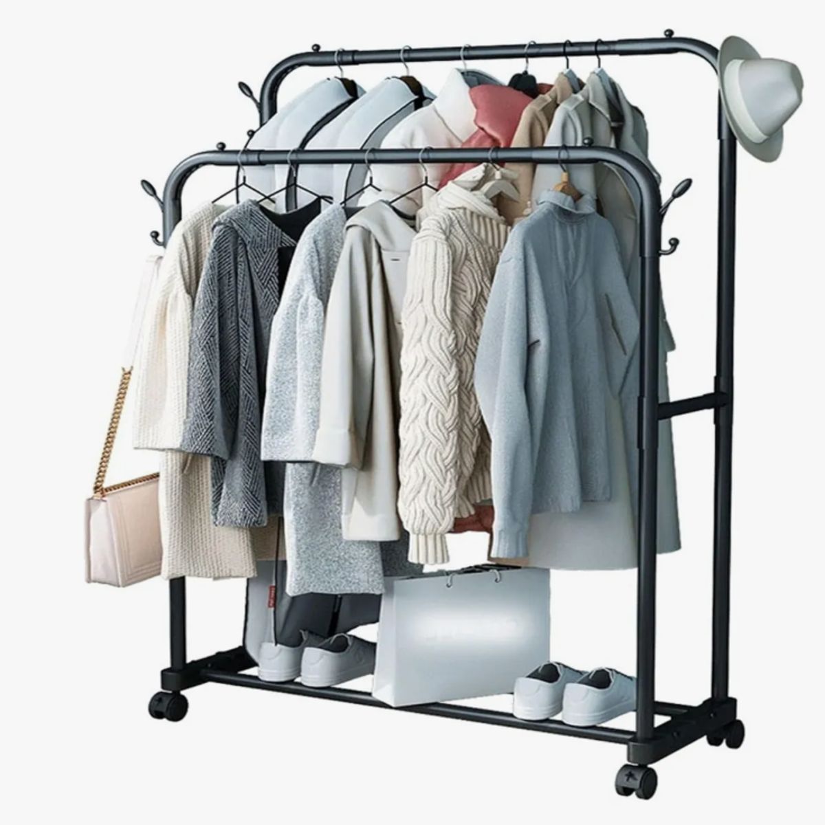 GENERICO - Perchero Organizador Colgante De Ropa Color  Negro