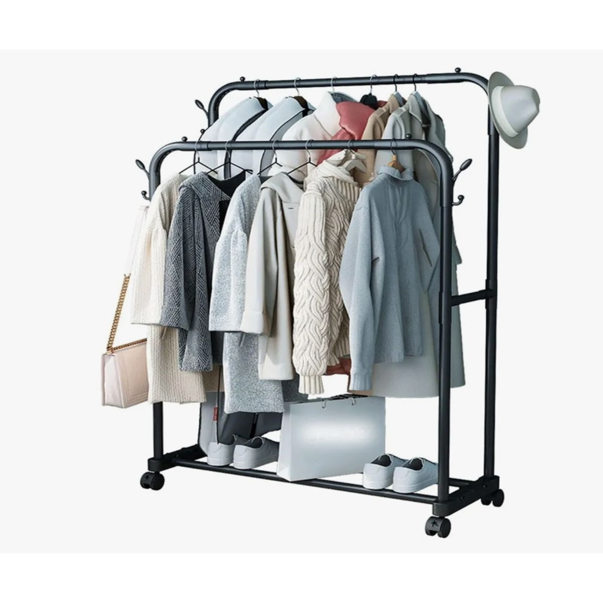 GENERICO - Perchero Organizador Colgante De Ropa Color  Negro