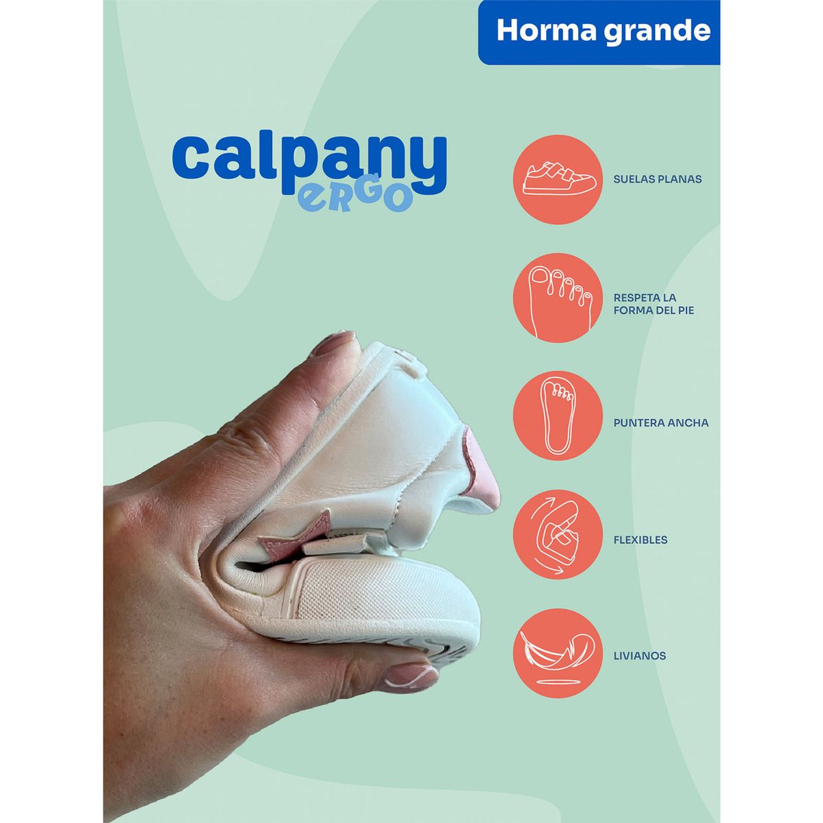 CALPANY - Zapatilla Cuero Ergonómica Nina Vermont Ostra CALPANY