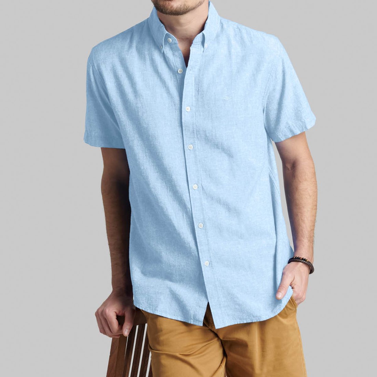 FEROUCH - Camisa Sport Atlanta Celeste Ferouch