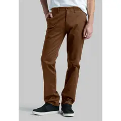 FEROUCH - Pantalón Twill Without Pleats L/33 Business Café