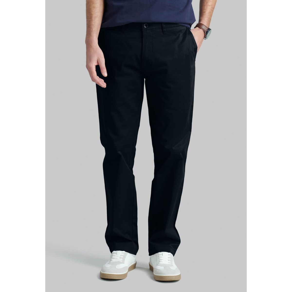 FEROUCH - Pantalón Twill Without Pleats L/31 Business Negro Ferouch