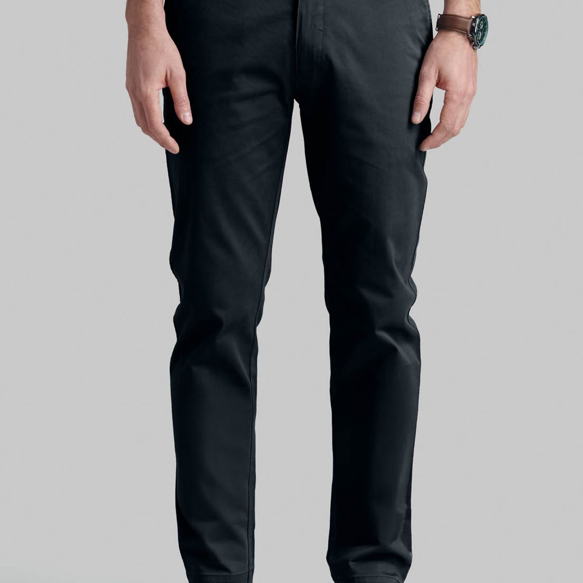 FEROUCH - Pantalón Twill Slim /31 Business Negro Ferouch