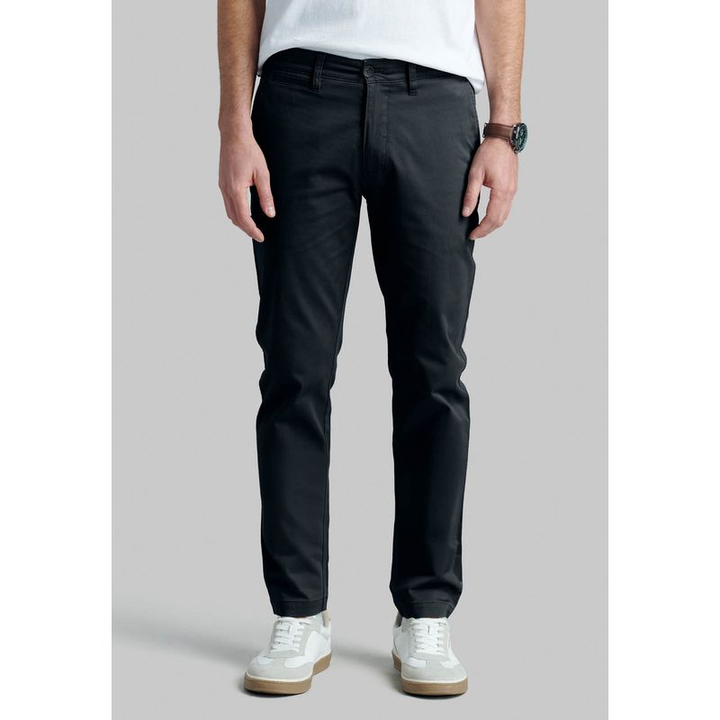 FEROUCH - Pantalón Twill Slim /31 Business Negro Ferouch