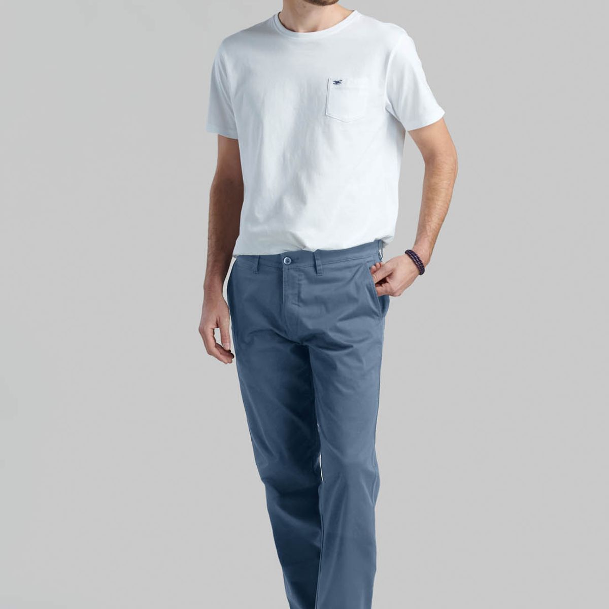 FEROUCH - Pantalón Twill Without Pleats L/33 Business Gris Ferouch