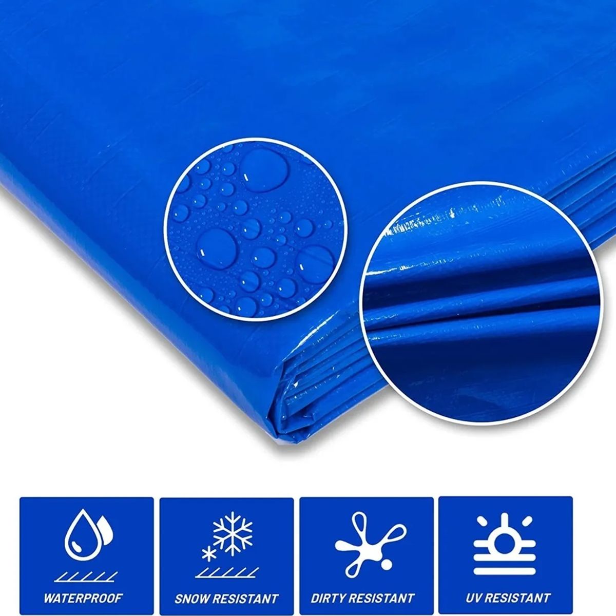 GENERICO - X2 Lona Cobertor Multiuso Impermeable 5X6 Mts Con Ojetillos