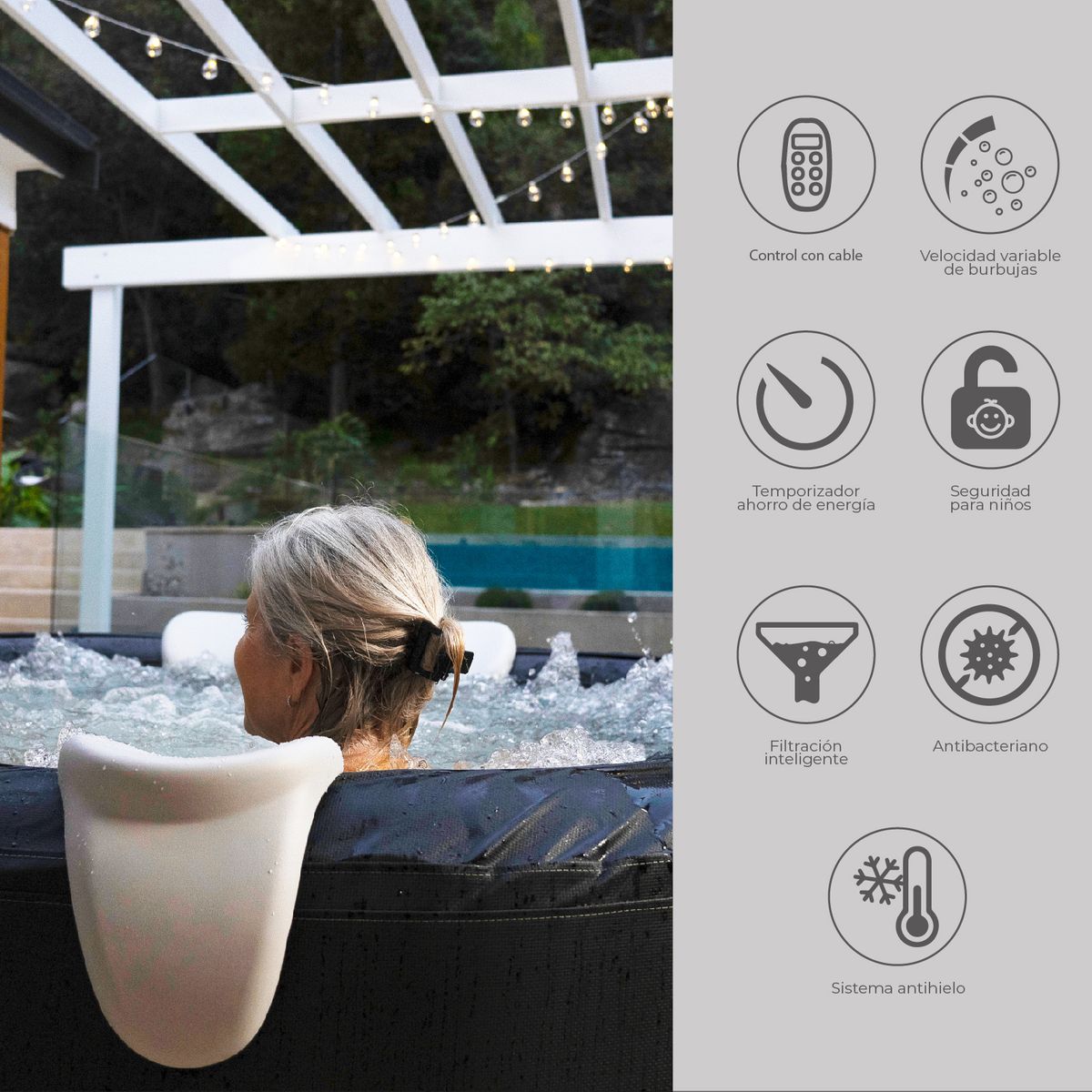 MSPA - Hot Tub Inflable MSpa Portland Premium 6 Personas.