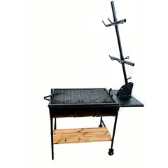 GENERICO - Parrilla A Carbón Móvil Con Asador De Cordero Santa Parrilla