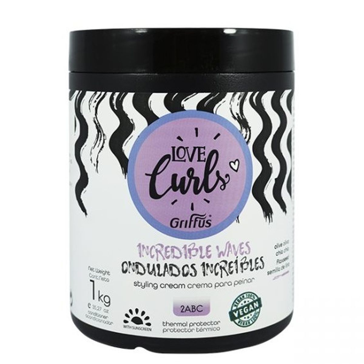 GRIFFUS - CREMA PARA PEINAR ONDAS INCREIBLES 1KG GRIFFUS