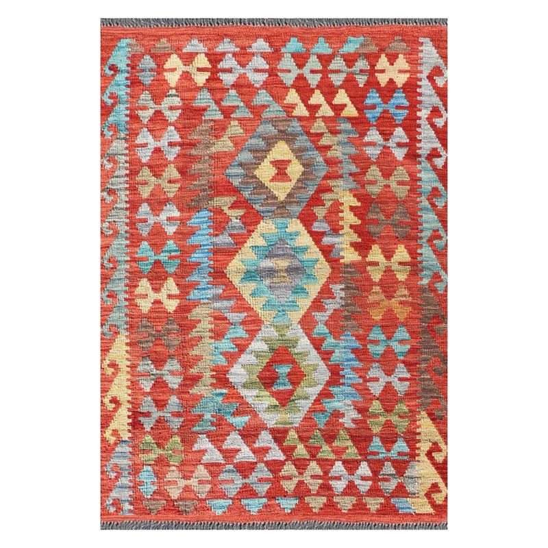 CONSORCIO PERSA - Alfombra lana kelim Kashkuli de 1.50 x 1.00 mts., 0323