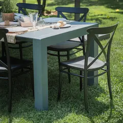 DECO EXTERIOR - 4 Sillas de exterior Cross - negro