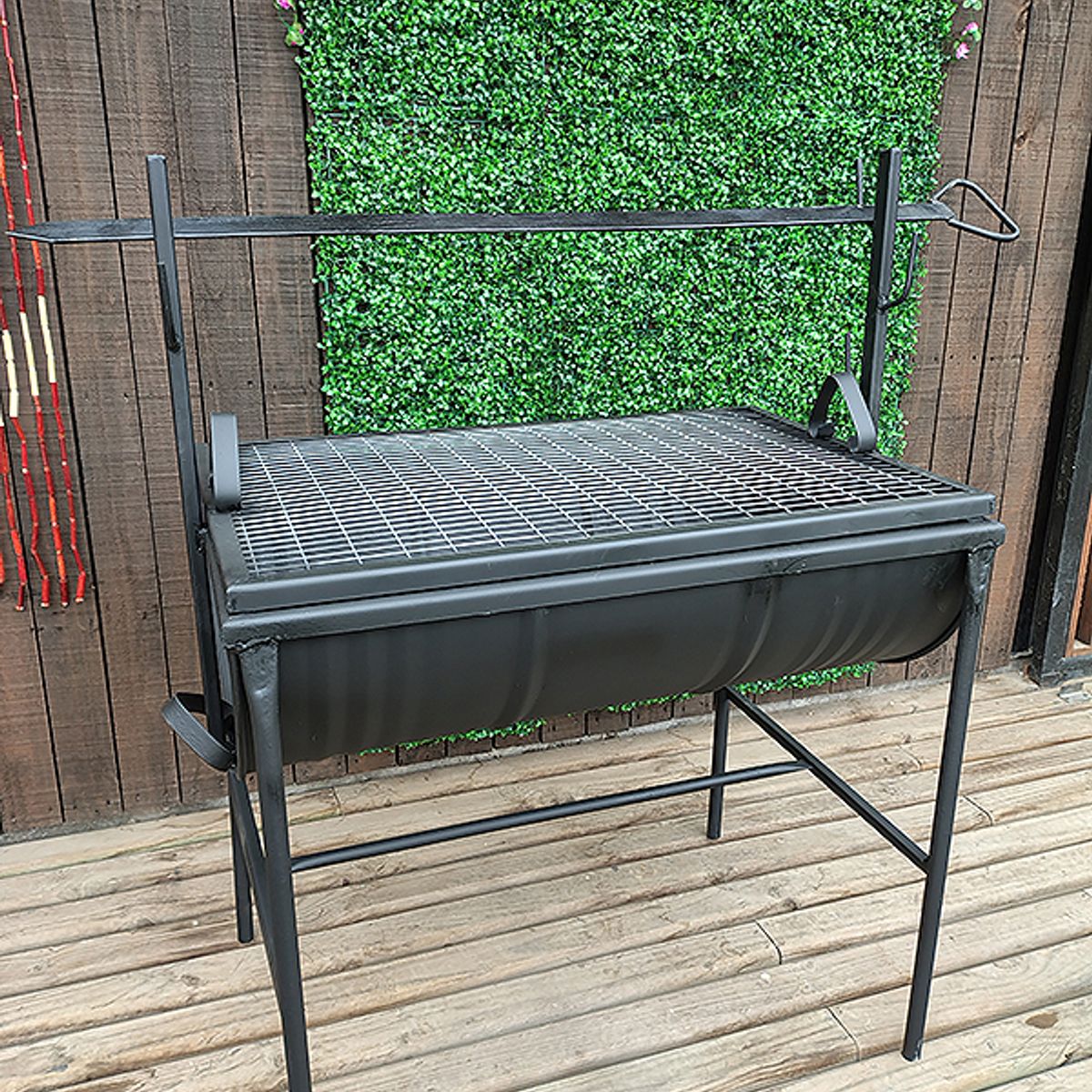 GENERICO - Parrilla Móvil Con Espada - Carbón 59 Cm Santa Parrilla