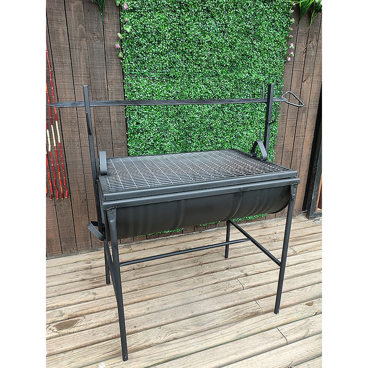 GENERICO - Parrilla Móvil Con Espada - Carbón 59 Cm Santa Parrilla