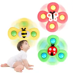VATYERTY - 3 juguetes giratorios con ventosa, juguetes sensoriales novedosos
