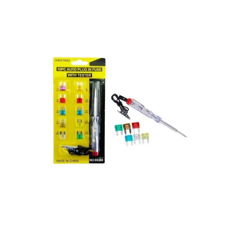 GENERICO - Kit Mini Fusibles  Probador De Corriente Fusibles De Auto