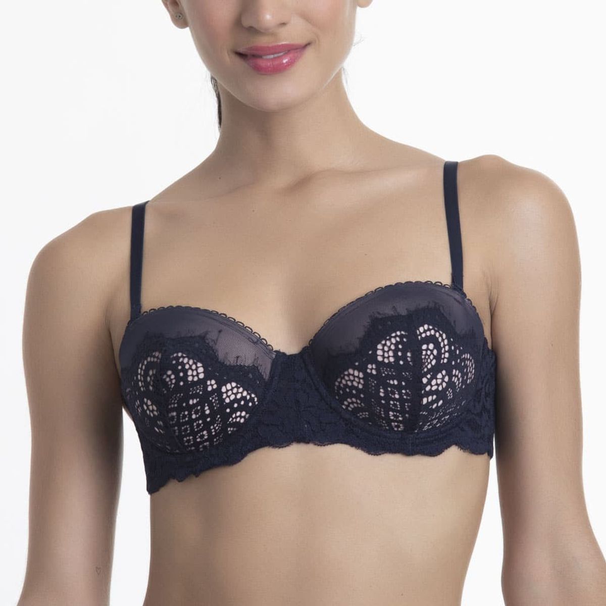 LADY GENNY - Sostén Strapless Con Encaje