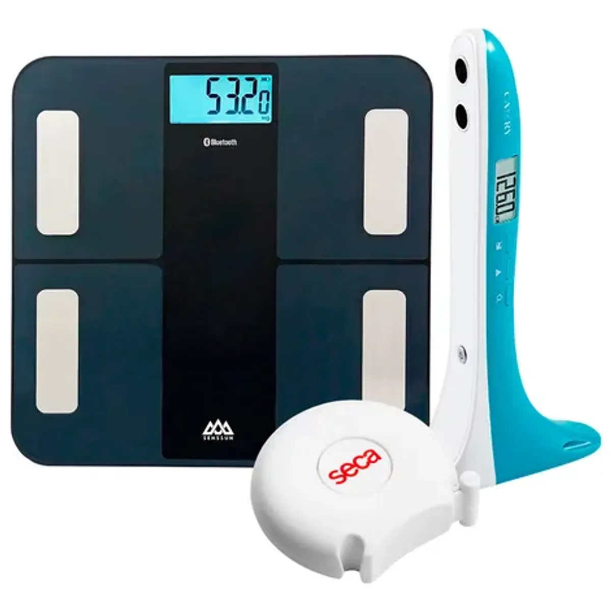 TOPMEDIC - Balanza Bluetooth + Cinta Seca 201 + Tallímetro Digital