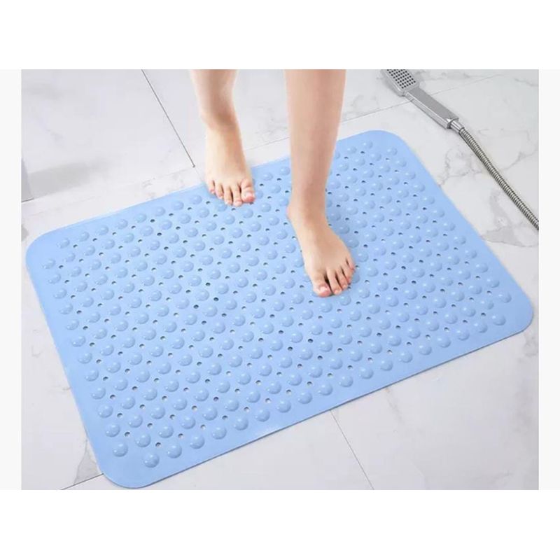 HOMEY - Pack De 2 Alfombra Antideslizante De Ducha Celeste 77.5x38.5, Marca Homey