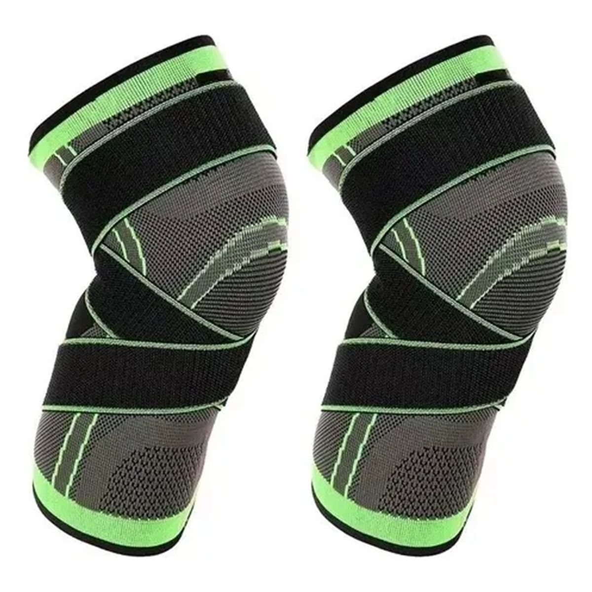 GENERICO - Pack X2 Rodillera Elastica Compresion Gym Correr Deportes Ortopedica