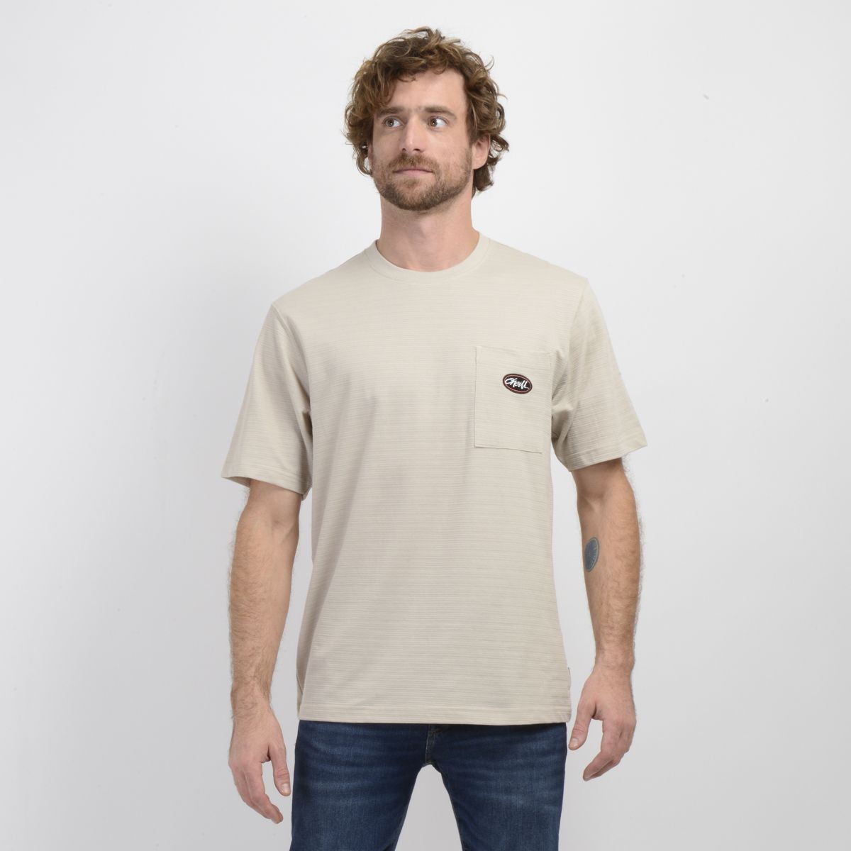 O'NEILL - POLERA MANGA CORTA POCKET BEIGE