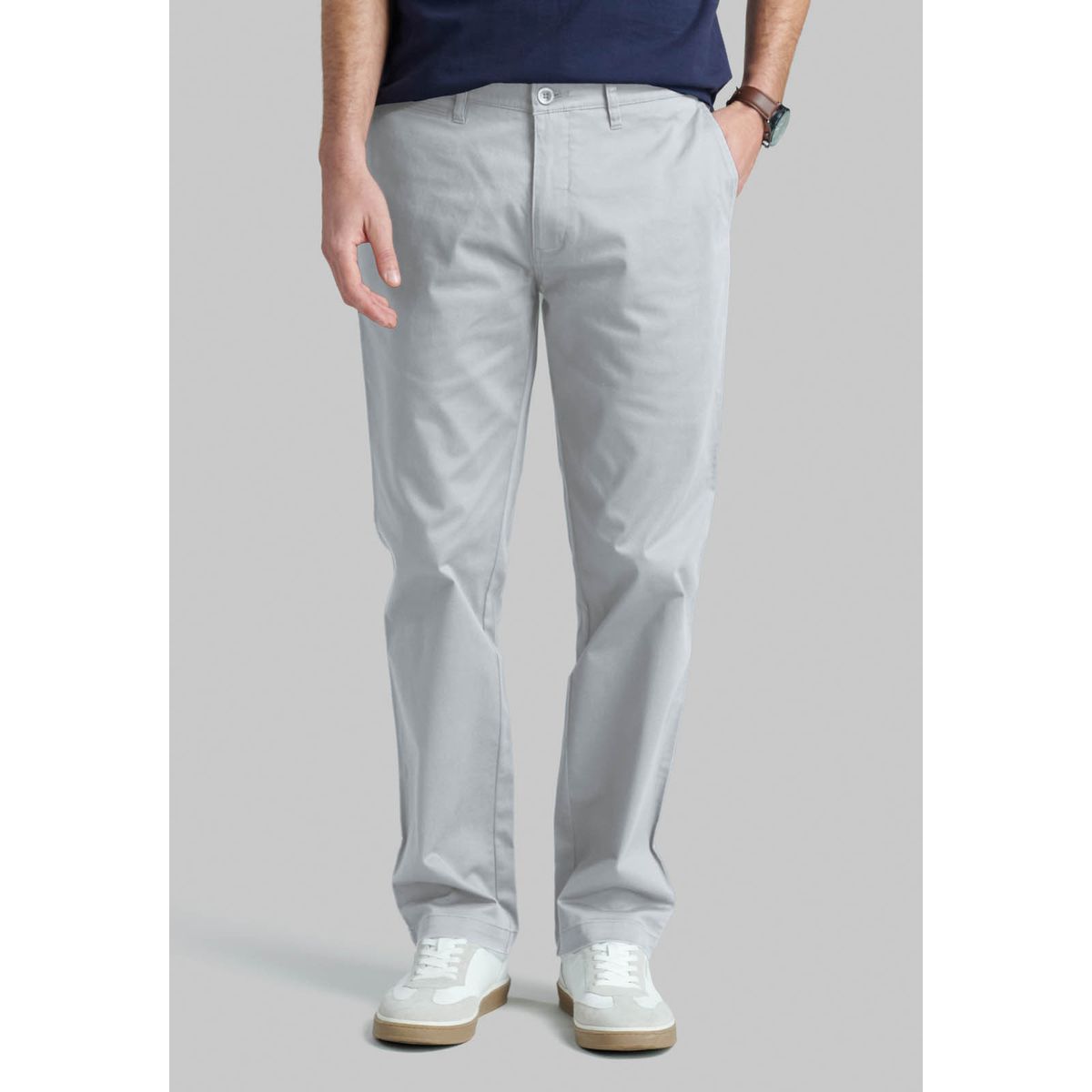 FEROUCH - Pantalón Twill Without Pleats L/31 Business Grafito Ferouch