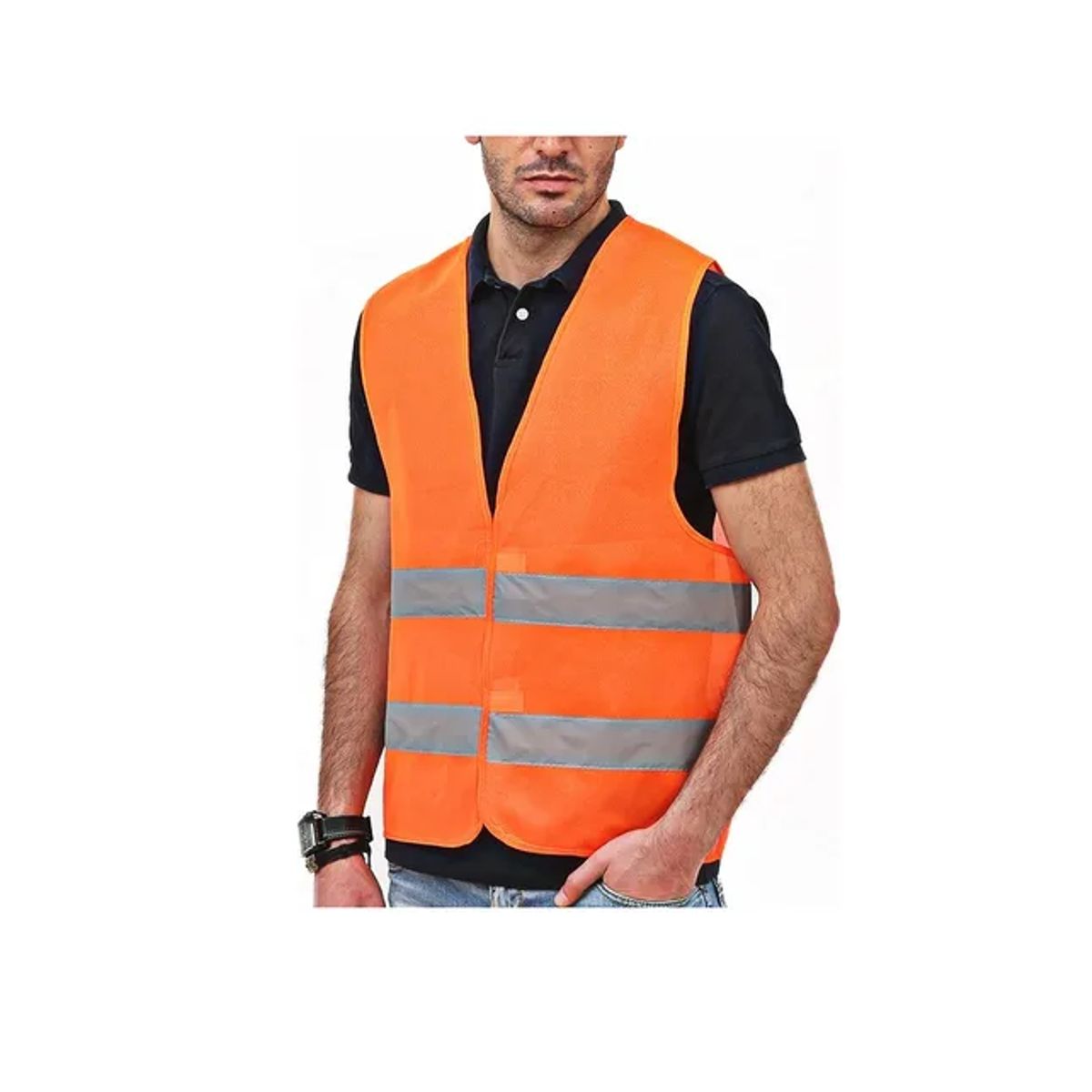 GENERICO - Chaleco Reflectante Con Franjas Talla Xxl