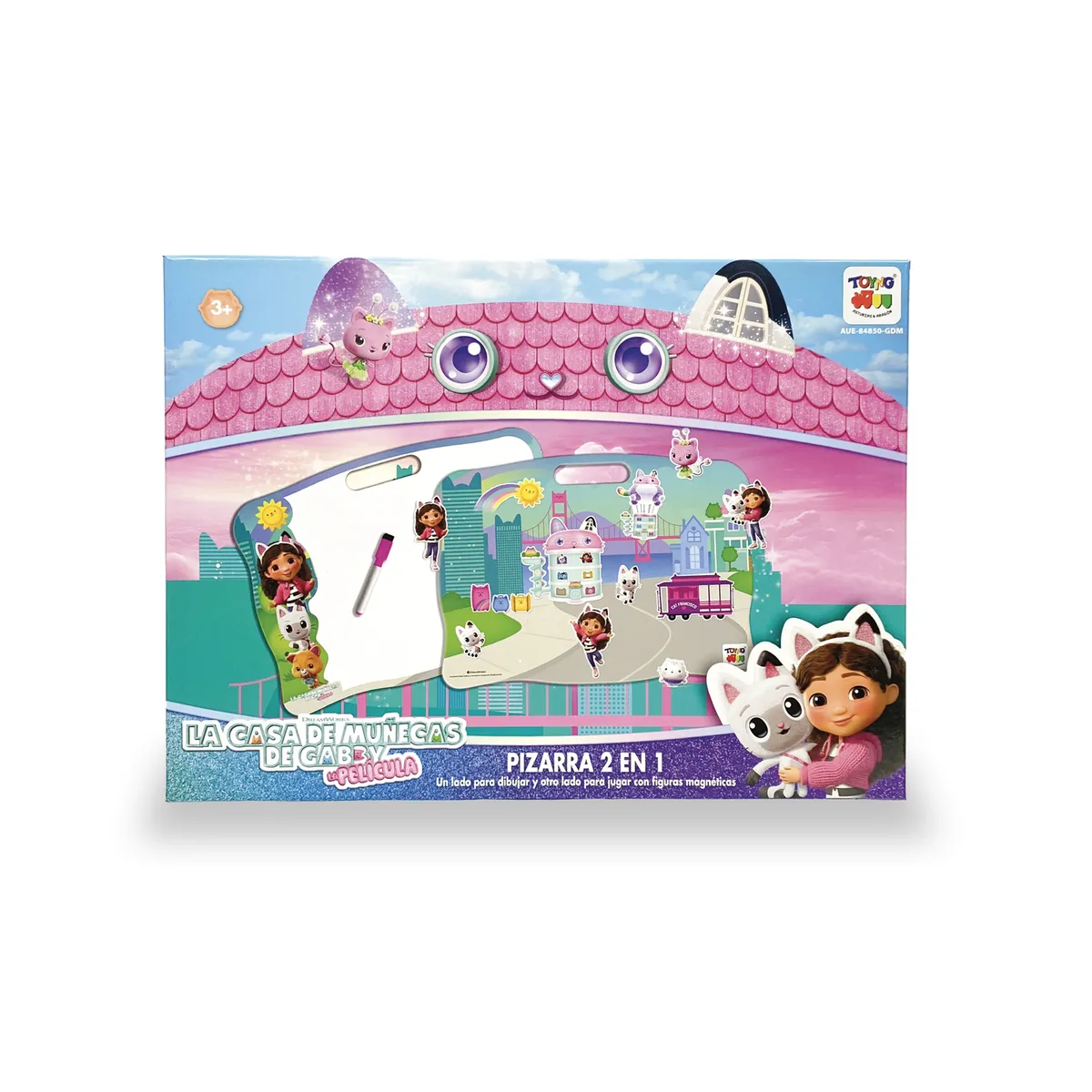 GABBYS DOLLHOUSE - Juego Educativo Pizarra 2 En 1 - Gabby
