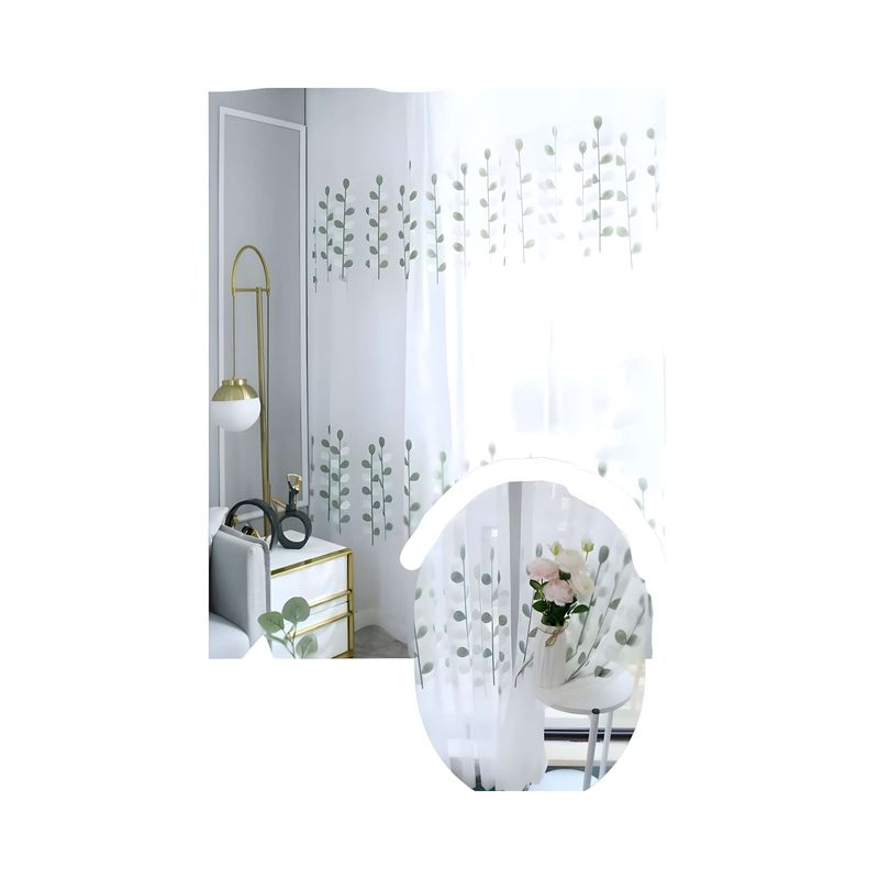 GENERICO - JUEGO DE VISILLOS HOJAS 140x230 Cm 2 PAÑOS