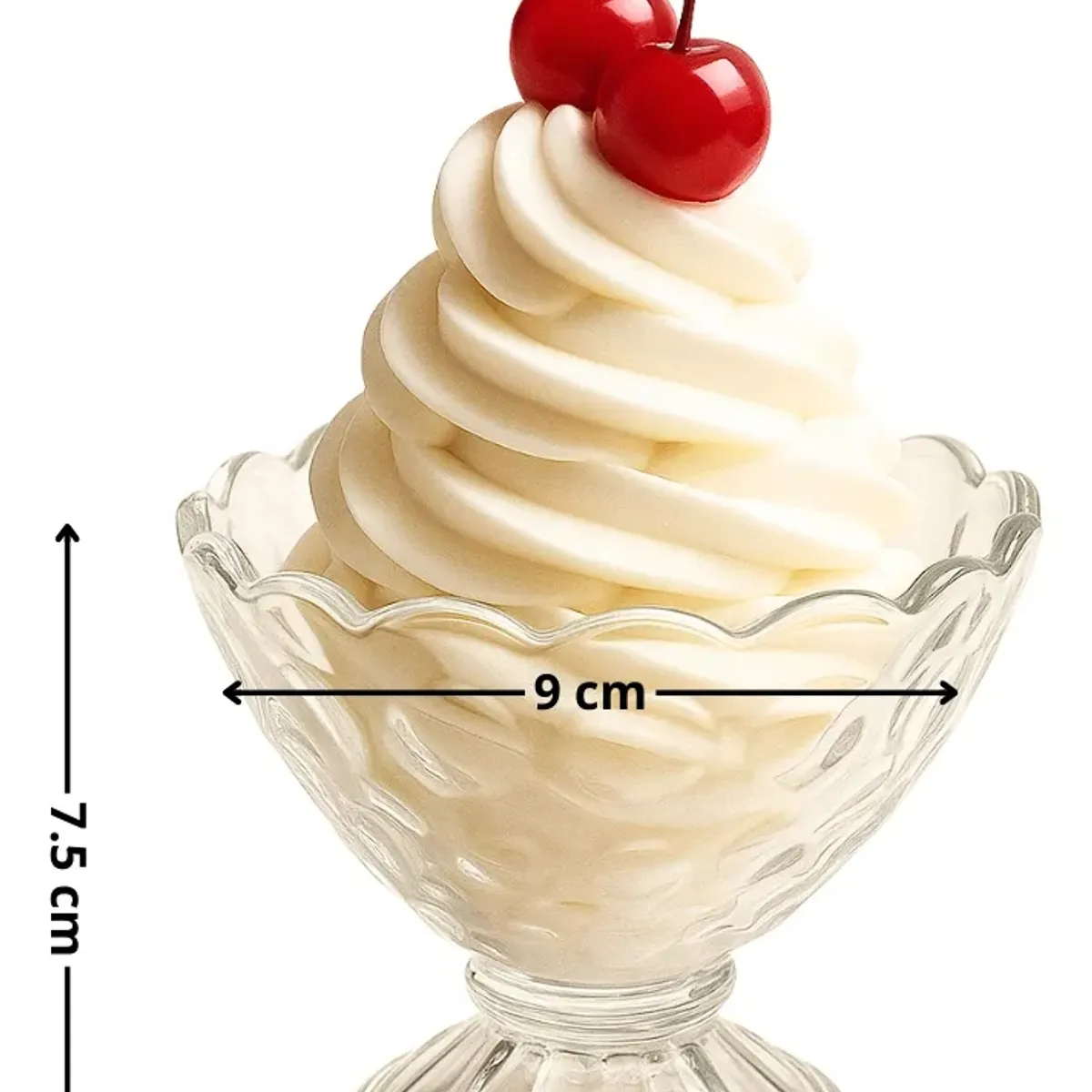 GENERICO - 6 Copas Helado Vasos De Postre Copas Vidrio Postre Helado