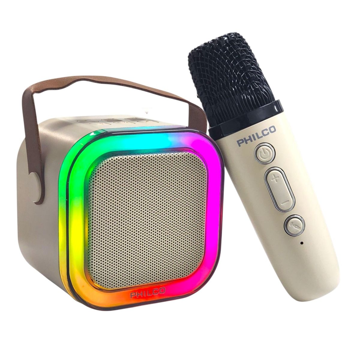 PHILCO - Mini Parlante Karaoke TWS 730W Luz RGB + Micrófono Philco