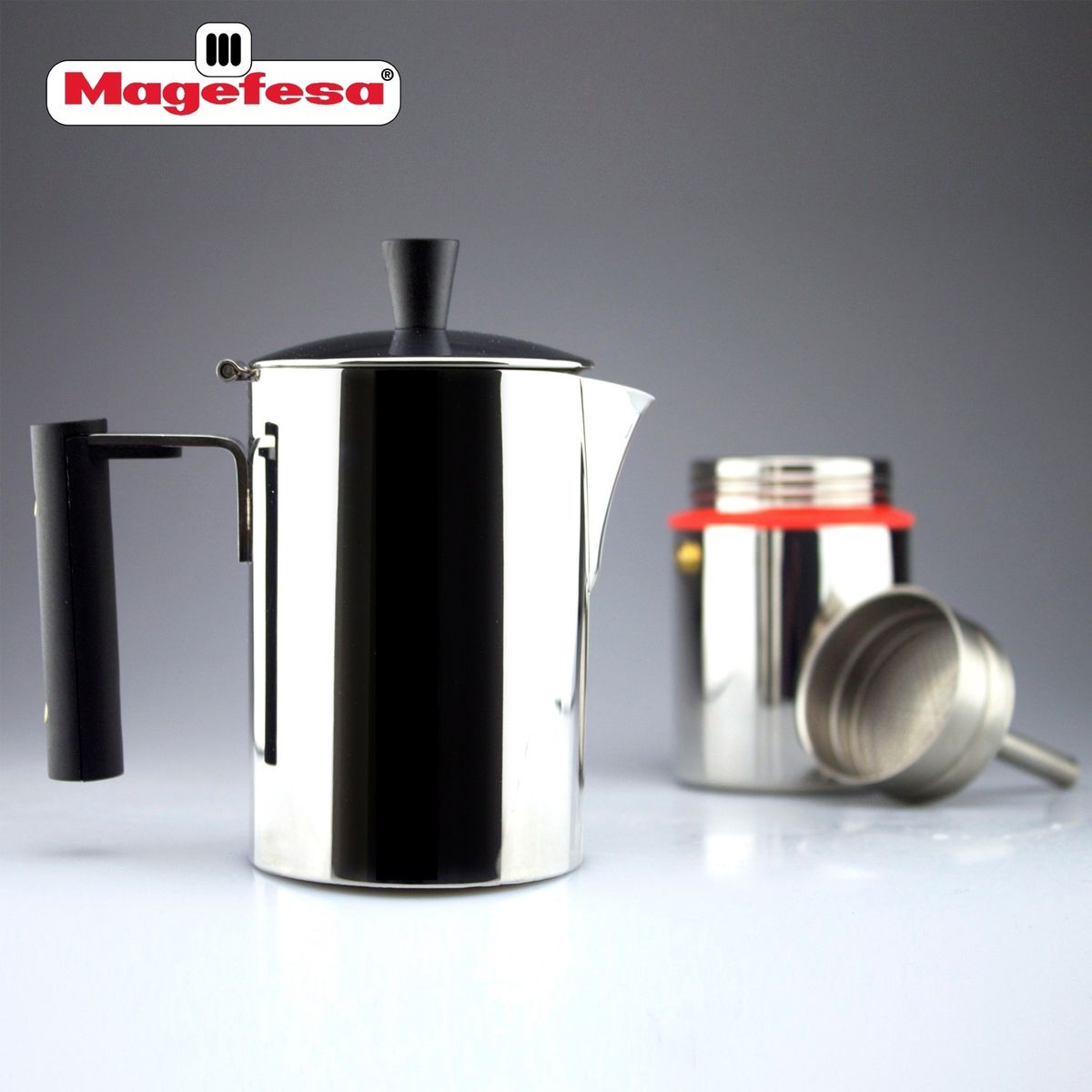MAGEFESA - Cafetera Italiana Nova Capri Magefesa En Acero Inoxidable 6 Tazas