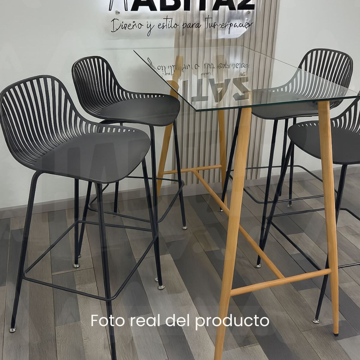 HABITA2 CHILE - Comedor atlas indiana vidrio - 4 Puestos