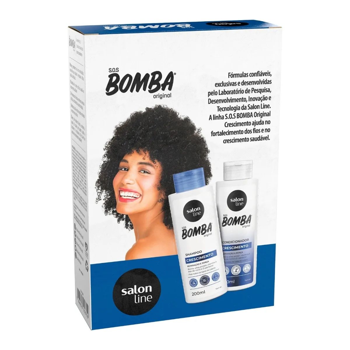 SALON LINE - KIT SHAMPOO + ACOND SOS BOMBA ORIGINAL 200 ML SALON LINE