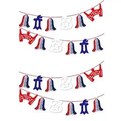 GENERICO - Pack X2 Guirnalda Fiestas Patrias 2.2 Metros Feliz 18 Decoración