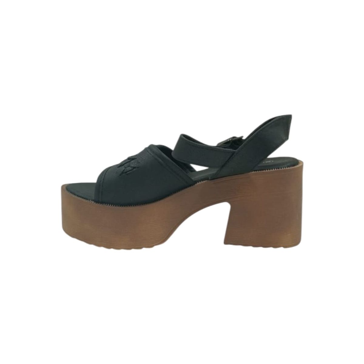 HERIEL - Sandalia Negra Plataforma Mujer