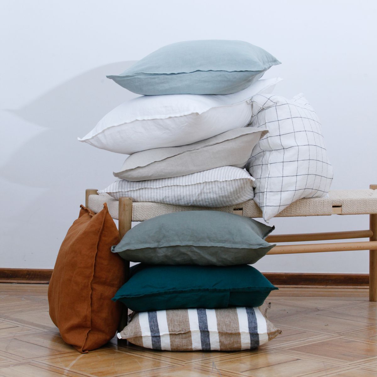 NATURALINO - Funda de Almohada Lino 50x70 cm Roca - Naturalino