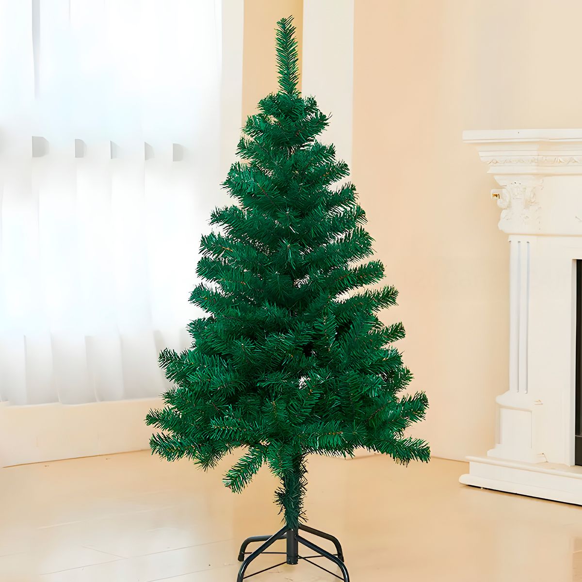 GENERICO - Árbol Navidad Verde 150 CM 450 Ramas Artificial Patas Metal