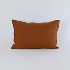 NATURALINO - Funda de Almohada Lino grueso 50x70 cm Cobre -