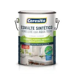 CERESITA - Esmalte sintético Cereluxe Aqua Tech semibrillo café moro 1 gal
