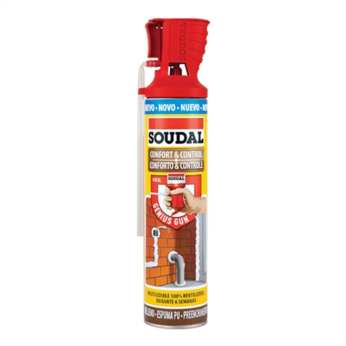 Espuma poliuretano Genius 600 ml, marca SOUDAL - Foto Principal