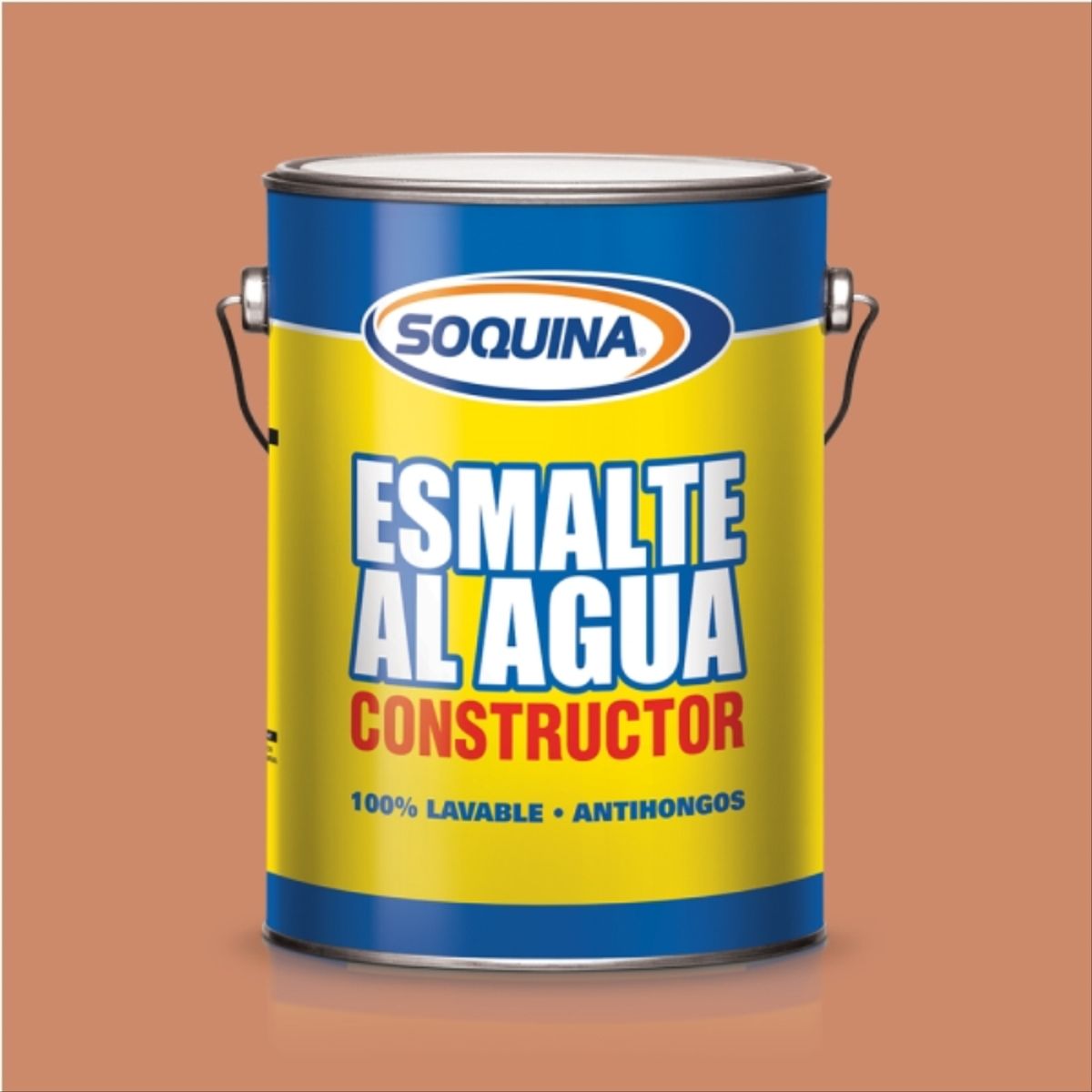 SOQUINA - Esmalte al agua Constructor satín Guayaba 1 gal